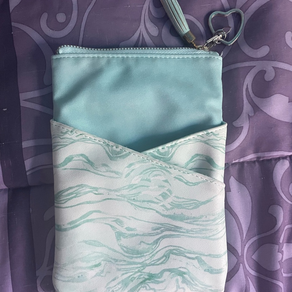 Elegant Blue and White Clutch